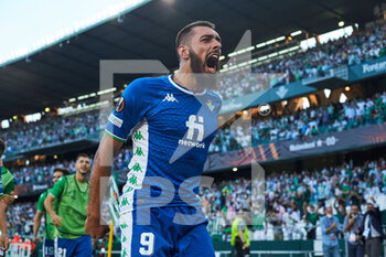2021-09-16 - Borja Iglesias of Real Betis celebrates a goal during the UEFA Europa League, Group G, football match played between Real Betis and Celtic FC at Benito Villamarin stadium on September 16, 2021, in Sevilla, Spain. Photo Joaquin Corchero / Spain DPPI / DPPI - REAL BETIS VS CELTIC FC - UEFA EUROPA LEAGUE - SOCCER