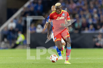 2021-09-16 - Goalscorer SSC Napoli Forward Victor Osimhen during the Europa League match between Leicester City and Napoli at the King Power Stadium, Leicester, England on 16 September 2021. Photo John Mallett / ProSportsImages / DPPI - LEICESTER CITY VS SSC NAPOLI - UEFA EUROPA LEAGUE - SOCCER
