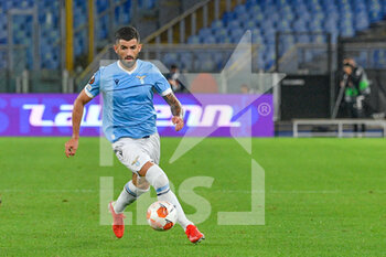 2021-09-30 - Elseid Hysaj (SS Lazio)  during the UEFA Europa League football match between SS Lazio and Lokomotiv Mosca at The Olympic Stadium in Rome on 30 September 2021. - SS LAZIO VS LOKOMOTIV MOSCA - UEFA EUROPA LEAGUE - SOCCER