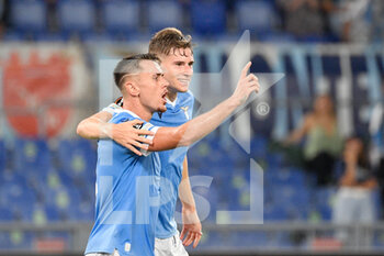 2021-09-30 - Patric (SS Lazio) celebrates after scoring goal 2-0 during the UEFA Europa League football match between SS Lazio and Lokomotiv Mosca at The Olympic Stadium in Rome on 30 September 2021. - SS LAZIO VS LOKOMOTIV MOSCA - UEFA EUROPA LEAGUE - SOCCER