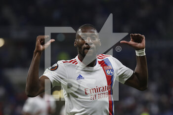 2021-09-30 - Karl TOKO EKAMBI of Lyon celebrate the goal during the UEFA Europa League, Group A football match between Olympique Lyonnais and Brondby IF on September 30, 2021 at Groupama stadium in Decines-Charpieu near Lyon, France - OLYMPIQUE LYONNAIS VS BRONDBY IF - UEFA EUROPA LEAGUE - SOCCER
