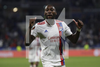 2021-09-30 - Karl TOKO EKAMBI of Lyon celebrate the goal during the UEFA Europa League, Group A football match between Olympique Lyonnais and Brondby IF on September 30, 2021 at Groupama stadium in Decines-Charpieu near Lyon, France - OLYMPIQUE LYONNAIS VS BRONDBY IF - UEFA EUROPA LEAGUE - SOCCER