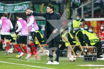 2021-11-04 - Coach Hannes Wolf of Bayer Leverkusen during the UEFA Europa League, Group G football match between Bayer Leverkusen and Real Betis Balompie on November 4, 2021 at BayArena in Leverkusen, Germany - BAYER LEVERKUSEN VS REAL BETIS BALOMPIE - UEFA EUROPA LEAGUE - SOCCER