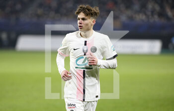 2021-12-19 - Edouard Michut of PSG during the French Cup round of 32 football match between Entente Feignies-Aulnoye and Paris Saint Germain (PSG) on December 19, 2021 at Stade du Hainaut in Valenciennes, France - ENTENTE FEIGNIES-AULNOYE VS PARIS SAINT GERMAIN (PSG) - FRENCH CUP - SOCCER