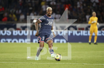 2021-08-14 - Presnel Kimpembe of PSG during the French championship Ligue 1 football match between Paris Saint-Germain and RC Strasbourg on August 14, 2021 at Parc des Princes stadium in Paris, France - Photo Jean Catuffe / DPPI - PARIS SAINT-GERMAIN VS RC STRASBOURG - FRENCH LIGUE 1 - SOCCER