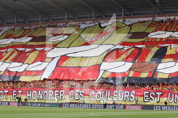 2021-08-15 - Tifo before match during the French championship Ligue 1 football match between RC Lens and AS Saint-Etienne on August 15, 2021 at Bollaert-Delelis stadium in Lens, France - Photo Laurent Sanson / LS Medianord / DPPI - RC LENS VS AS SAINT-ETIENNE - FRENCH LIGUE 1 - SOCCER