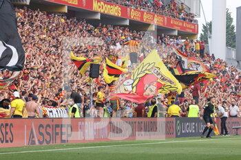 2021-08-15 - Supporters RC Lens during the French championship Ligue 1 football match between RC Lens and AS Saint-Etienne on August 15, 2021 at Bollaert-Delelis stadium in Lens, France - Photo Laurent Sanson / LS Medianord / DPPI - RC LENS VS AS SAINT-ETIENNE - FRENCH LIGUE 1 - SOCCER