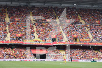 2021-08-15 - Supporters Lens during the French championship Ligue 1 football match between RC Lens and AS Saint-Etienne on August 15, 2021 at Bollaert-Delelis stadium in Lens, France - Photo Laurent Sanson / LS Medianord / DPPI - RC LENS VS AS SAINT-ETIENNE - FRENCH LIGUE 1 - SOCCER