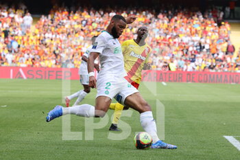 2021-08-15 - Harold Moukoudi 2 Saint-Etienne during the French championship Ligue 1 football match between RC Lens and AS Saint-Etienne on August 15, 2021 at Bollaert-Delelis stadium in Lens, France - Photo Laurent Sanson / LS Medianord / DPPI - RC LENS VS AS SAINT-ETIENNE - FRENCH LIGUE 1 - SOCCER