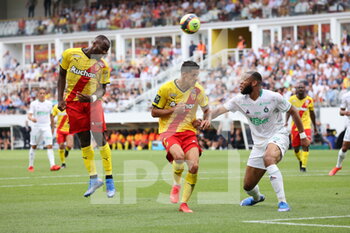 2021-08-15 - Ganago 9 and Sotoca 7 Lens during the French championship Ligue 1 football match between RC Lens and AS Saint-Etienne on August 15, 2021 at Bollaert-Delelis stadium in Lens, France - Photo Laurent Sanson / LS Medianord / DPPI - RC LENS VS AS SAINT-ETIENNE - FRENCH LIGUE 1 - SOCCER
