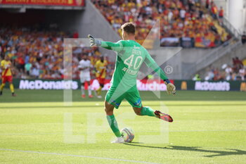 2021-08-15 - Etienne Green 40 goalkeeper Saint-Etienne during the French championship Ligue 1 football match between RC Lens and AS Saint-Etienne on August 15, 2021 at Bollaert-Delelis stadium in Lens, France - Photo Laurent Sanson / LS Medianord / DPPI - RC LENS VS AS SAINT-ETIENNE - FRENCH LIGUE 1 - SOCCER