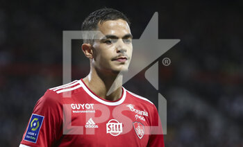 2021-08-20 - Romain Faivre of Brest during the French championship Ligue 1 football match between Stade Brestois 29 and Paris Saint-Germain (PSG) on August 20, 2021 at Stade Francis Le Ble in Brest, France - Photo Jean Catuffe / DPPI - STADE BRESTOIS 29 VS PARIS SAINT-GERMAIN (PSG) - FRENCH LIGUE 1 - SOCCER
