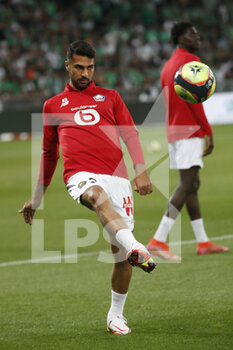 2021-08-21 - Mehmet CELIK of Lille during the French championship Ligue 1 football match between AS Saint-Etienne and LOSC Lille on August 21, 2021 at Geoffroy-Guichard stadium in Saint-Etienne, France - Photo Romain Biard / Isports / DPPI - AS SAINT-ETIENNE (ASSE) VS LILLE OSC (LOSC) - FRENCH LIGUE 1 - SOCCER