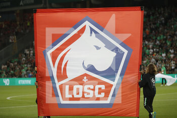 2021-08-21 - Flag of Lille during the French championship Ligue 1 football match between AS Saint-Etienne and LOSC Lille on August 21, 2021 at Geoffroy-Guichard stadium in Saint-Etienne, France - Photo Romain Biard / Isports / DPPI - AS SAINT-ETIENNE (ASSE) VS LILLE OSC (LOSC) - FRENCH LIGUE 1 - SOCCER
