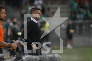 2021-08-21 - Jocelyn GOURVENNEC coach of Lille during the French championship Ligue 1 football match between AS Saint-Etienne and LOSC Lille on August 21, 2021 at Geoffroy-Guichard stadium in Saint-Etienne, France - Photo Romain Biard / Isports / DPPI - AS SAINT-ETIENNE (ASSE) VS LILLE OSC (LOSC) - FRENCH LIGUE 1 - SOCCER