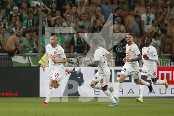 2021-08-21 - Burak YILMAZ of Lille goal during the French championship Ligue 1 football match between AS Saint-Etienne and LOSC Lille on August 21, 2021 at Geoffroy-Guichard stadium in Saint-Etienne, France - Photo Romain Biard / Isports / DPPI - AS SAINT-ETIENNE (ASSE) VS LILLE OSC (LOSC) - FRENCH LIGUE 1 - SOCCER