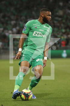 2021-08-21 - Harold MOUKOUDI of Saint Etienne during the French championship Ligue 1 football match between AS Saint-Etienne and LOSC Lille on August 21, 2021 at Geoffroy-Guichard stadium in Saint-Etienne, France - Photo Romain Biard / Isports / DPPI - AS SAINT-ETIENNE (ASSE) VS LILLE OSC (LOSC) - FRENCH LIGUE 1 - SOCCER