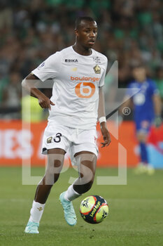 2021-08-21 - Tiago EMBALO DJALO of Lille during the French championship Ligue 1 football match between AS Saint-Etienne and LOSC Lille on August 21, 2021 at Geoffroy-Guichard stadium in Saint-Etienne, France - Photo Romain Biard / Isports / DPPI - AS SAINT-ETIENNE (ASSE) VS LILLE OSC (LOSC) - FRENCH LIGUE 1 - SOCCER
