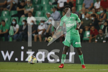 2021-08-21 - Saidou SOW of Saint Etienne during the French championship Ligue 1 football match between AS Saint-Etienne and LOSC Lille on August 21, 2021 at Geoffroy-Guichard stadium in Saint-Etienne, France - Photo Romain Biard / Isports / DPPI - AS SAINT-ETIENNE (ASSE) VS LILLE OSC (LOSC) - FRENCH LIGUE 1 - SOCCER
