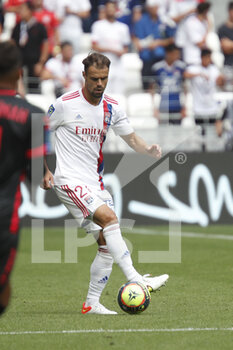 2021-08-22 - Damien DA SILVA of Lyon during the French championship Ligue 1 football match between Olympique Lyonnais and Clermont Foot 63 on August 22, 2021 at Groupama stadium in Decines-Charpieu near Lyon, France - Photo Romain Biard / Isports / DPPI - OLYMPIQUE LYONNAIS VS CLERMONT FOOT 63 - FRENCH LIGUE 1 - SOCCER