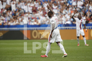 2021-08-22 - Moussa DEMBELE of Lyon goal during the French championship Ligue 1 football match between Olympique Lyonnais and Clermont Foot 63 on August 22, 2021 at Groupama stadium in Decines-Charpieu near Lyon, France - Photo Romain Biard / Isports / DPPI - OLYMPIQUE LYONNAIS VS CLERMONT FOOT 63 - FRENCH LIGUE 1 - SOCCER