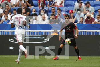2021-08-22 - Jason BERTHOMIER of Clermont during the French championship Ligue 1 football match between Olympique Lyonnais and Clermont Foot 63 on August 22, 2021 at Groupama stadium in Decines-Charpieu near Lyon, France - Photo Romain Biard / Isports / DPPI - OLYMPIQUE LYONNAIS VS CLERMONT FOOT 63 - FRENCH LIGUE 1 - SOCCER