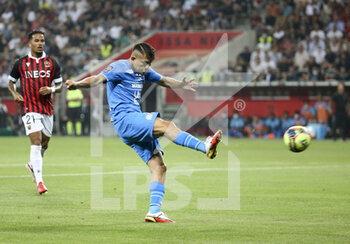 2021-08-22 - Cengiz Under of Marseille during the French championship Ligue 1 football match between OGC Nice (OGCN) and Olympique de Marseille (OM) on August 22, 2021 at Allianz Riviera stadium in Nice, France - Photo Jean Catuffe / DPPI - OGC NICE (OGCN) VS OLYMPIQUE DE MARSEILLE (OM) - FRENCH LIGUE 1 - SOCCER