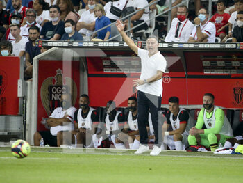 2021-08-22 - Coach of OGC Nice Christophe Galtier during the French championship Ligue 1 football match between OGC Nice (OGCN) and Olympique de Marseille (OM) on August 22, 2021 at Allianz Riviera stadium in Nice, France - Photo Jean Catuffe / DPPI - OGC NICE (OGCN) VS OLYMPIQUE DE MARSEILLE (OM) - FRENCH LIGUE 1 - SOCCER
