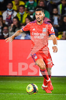 2021-08-27 - Houssem AOUAR of Lyon during the French championship Ligue 1 football match between FC Nantes and Olympique Lyonnais on August 27, 2021 at La Beaujoire - Louis Fonteneau stadium in Nantes, France - Photo Matthieu Mirville / DPPI - FC NANTES VS OLYMPIQUE LYONNAIS - FRENCH LIGUE 1 - SOCCER