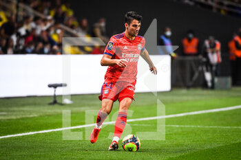 2021-08-27 - Leo DUBOIS of Lyon during the French championship Ligue 1 football match between FC Nantes and Olympique Lyonnais on August 27, 2021 at La Beaujoire - Louis Fonteneau stadium in Nantes, France - Photo Matthieu Mirville / DPPI - FC NANTES VS OLYMPIQUE LYONNAIS - FRENCH LIGUE 1 - SOCCER