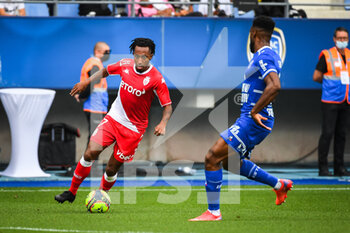 2021-08-29 - Gelson MARTINS of Monaco during the French championship Ligue 1 football match between ESTAC Troyes and AS Monaco on August 29, 2021 at Stade de L'Aube in Troyes, France - Photo Matthieu Mirville / DPPI - ESTAC TROYES VS AS MONACO - FRENCH LIGUE 1 - SOCCER