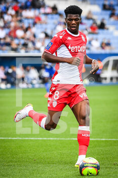 2021-08-29 - Aurelien TCHOUAMENI of Monaco during the French championship Ligue 1 football match between ESTAC Troyes and AS Monaco on August 29, 2021 at Stade de L'Aube in Troyes, France - Photo Matthieu Mirville / DPPI - ESTAC TROYES VS AS MONACO - FRENCH LIGUE 1 - SOCCER