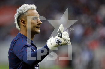 2021-08-29 - Keylor Navas during the French championship Ligue 1 football match between Stade de Reims and Paris Saint-Germain on August 29, 2021 at Auguste Delaune stadium in Reims, France - Photo Mehdi Taamallah / DPPI - STADE DE REIMS VS PARIS SAINT-GERMAIN - FRENCH LIGUE 1 - SOCCER