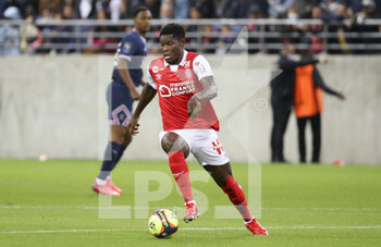 2021-08-29 - Marshall Munetsi of Reims during the French championship Ligue 1 football match between Stade de Reims and Paris Saint-Germain on August 29, 2021 at Auguste Delaune stadium in Reims, France - Photo Jean Catuffe / DPPI - STADE DE REIMS VS PARIS SAINT-GERMAIN - FRENCH LIGUE 1 - SOCCER