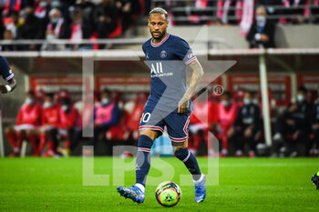 2021-08-29 - NEYMAR JR of PSG during the French championship Ligue 1 football match between Stade de Reims and Paris Saint-Germain on August 29, 2021 at Auguste Delaune stadium in Reims, France - STADE DE REIMS VS PARIS SAINT-GERMAIN - FRENCH LIGUE 1 - SOCCER
