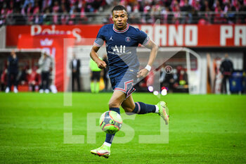 2021-08-29 - Kylian MBAPPE of PSG during the French championship Ligue 1 football match between Stade de Reims and Paris Saint-Germain on August 29, 2021 at Auguste Delaune stadium in Reims, France - STADE DE REIMS VS PARIS SAINT-GERMAIN - FRENCH LIGUE 1 - SOCCER