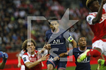2021-08-29 - Marquinhos during the French championship Ligue 1 football match between Stade de Reims and Paris Saint-Germain on August 29, 2021 at Auguste Delaune stadium in Reims, France - Photo Mehdi Taamallah / DPPI - STADE DE REIMS VS PARIS SAINT-GERMAIN - FRENCH LIGUE 1 - SOCCER