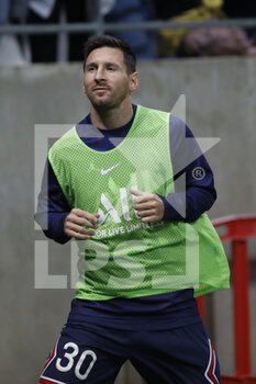 2021-08-29 - Lionel Messi during the French championship Ligue 1 football match between Stade de Reims and Paris Saint-Germain on August 29, 2021 at Auguste Delaune stadium in Reims, France - Photo Mehdi Taamallah / DPPI - STADE DE REIMS VS PARIS SAINT-GERMAIN - FRENCH LIGUE 1 - SOCCER