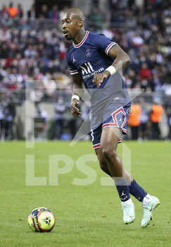 2021-08-29 - Presnel Kimpembe of PSG during the French championship Ligue 1 football match between Stade de Reims and Paris Saint-Germain on August 29, 2021 at Auguste Delaune stadium in Reims, France - Photo Jean Catuffe / DPPI - STADE DE REIMS VS PARIS SAINT-GERMAIN - FRENCH LIGUE 1 - SOCCER