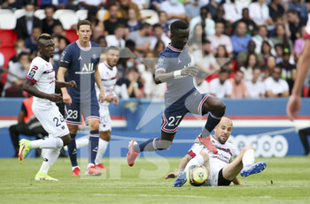 2021-09-11 - Idrissa Gueye Gana of PSG during the French championship Ligue 1 football match between Paris Saint-Germain (PSG) and Clermont Foot 63 on September 11, 2021 at Parc des Princes stadium in Paris, France - PARIS SAINT-GERMAIN VS CLERMONT FOOT 63 - FRENCH LIGUE 1 - SOCCER