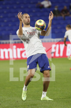 2021-09-12 - Islam SLIMANI of Lyon during the French championship Ligue 1 football match between Olympique lyonnais and Racing Club de Strasbourg Alsace on September 12, 2021 at Groupama Stadium in Décines-Charpieu, near Lyon, France - OLYMPIQUE LYONNAIS VS RACING CLUB DE STRASBOURG ALSACE - FRENCH LIGUE 1 - SOCCER