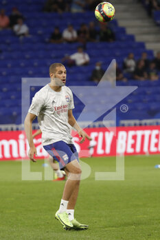 2021-09-12 - Islam SLIMANI of Lyon during the French championship Ligue 1 football match between Olympique lyonnais and Racing Club de Strasbourg Alsace on September 12, 2021 at Groupama Stadium in Décines-Charpieu, near Lyon, France - OLYMPIQUE LYONNAIS VS RACING CLUB DE STRASBOURG ALSACE - FRENCH LIGUE 1 - SOCCER