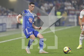 2021-09-12 - Anthony CACI of Strasbourg during the French championship Ligue 1 football match between Olympique lyonnais and Racing Club de Strasbourg Alsace on September 12, 2021 at Groupama Stadium in Décines-Charpieu, near Lyon, France - OLYMPIQUE LYONNAIS VS RACING CLUB DE STRASBOURG ALSACE - FRENCH LIGUE 1 - SOCCER