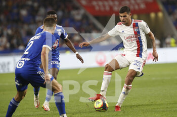 2021-09-12 - Bruno GUIMARAES of Lyon during the French championship Ligue 1 football match between Olympique lyonnais and Racing Club de Strasbourg Alsace on September 12, 2021 at Groupama Stadium in Décines-Charpieu, near Lyon, France - OLYMPIQUE LYONNAIS VS RACING CLUB DE STRASBOURG ALSACE - FRENCH LIGUE 1 - SOCCER