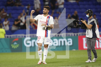 2021-09-12 - Lucas PAQUETA of Lyon during the French championship Ligue 1 football match between Olympique lyonnais and Racing Club de Strasbourg Alsace on September 12, 2021 at Groupama Stadium in Décines-Charpieu, near Lyon, France - OLYMPIQUE LYONNAIS VS RACING CLUB DE STRASBOURG ALSACE - FRENCH LIGUE 1 - SOCCER