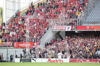2021-09-18 - Supporters LOSC during the French championship Ligue 1 football match between RC Lens and Lille OSC, LOSC, on September 18, 2021 at Bollaert-Delelis stadium in Lens, France - RC LENS VS LILLE OSC - FRENCH LIGUE 1 - SOCCER