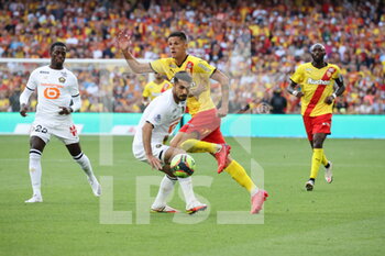 2021-09-18 - SOTOCA 7 Lens and CELIK 2 LOSC during the French championship Ligue 1 football match between RC Lens and Lille OSC, LOSC, on September 18, 2021 at Bollaert-Delelis stadium in Lens, France - RC LENS VS LILLE OSC - FRENCH LIGUE 1 - SOCCER