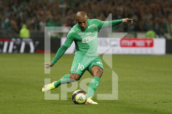 2021-09-18 - Wahdi KHAZRI of Saint Etienne during the French championship Ligue 1 football match between AS Saint-Etienne and FC Girondins de Bordeaux on September 18, 2021 at Geoffroy-Guichard stadium in Saint-Etienne, France - AS SAINT-ETIENNE VS FC GIRONDINS DE BORDEAUX - FRENCH LIGUE 1 - SOCCER