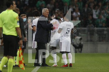 2021-09-18 - Vladimir PETKOVIC coach of Bordeaux and Otavio PASSOS SANTOS of Bordeaux during the French championship Ligue 1 football match between AS Saint-Etienne and FC Girondins de Bordeaux on September 18, 2021 at Geoffroy-Guichard stadium in Saint-Etienne, France - AS SAINT-ETIENNE VS FC GIRONDINS DE BORDEAUX - FRENCH LIGUE 1 - SOCCER