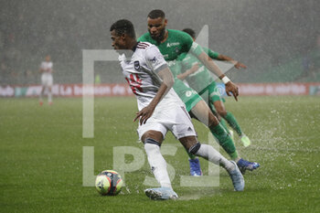 2021-09-18 - Javairo DILROSUN of Bordeaux and Harold MOUKOUDI of Saint Etienne during the French championship Ligue 1 football match between AS Saint-Etienne and FC Girondins de Bordeaux on September 18, 2021 at Geoffroy-Guichard stadium in Saint-Etienne, France - AS SAINT-ETIENNE VS FC GIRONDINS DE BORDEAUX - FRENCH LIGUE 1 - SOCCER